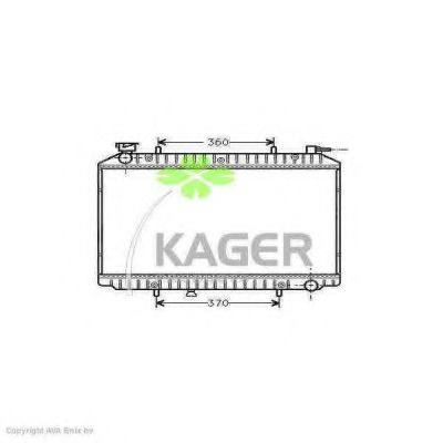 KAGER 310262 Радиатор охлаждения двигателя KAGER для NISSAN