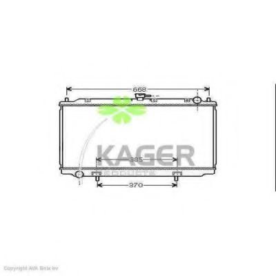 KAGER 310275 Радиатор охлаждения двигателя KAGER для NISSAN
