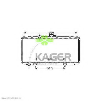 KAGER 310276 Радиатор охлаждения двигателя KAGER для NISSAN