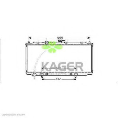 KAGER 310277 Радиатор охлаждения двигателя KAGER для NISSAN