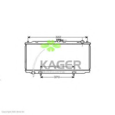 KAGER 310278 Радиатор охлаждения двигателя KAGER для NISSAN