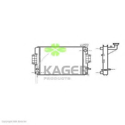 KAGER 310283 Радиатор охлаждения двигателя для DAIHATSU