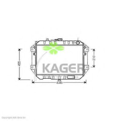 KAGER 310296 Радиатор охлаждения двигателя KAGER для DAIHATSU