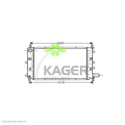KAGER 310316 Радиатор охлаждения двигателя KAGER для FORD
