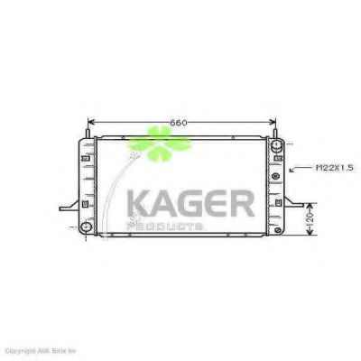 KAGER 310328 Радиатор охлаждения двигателя KAGER для FORD