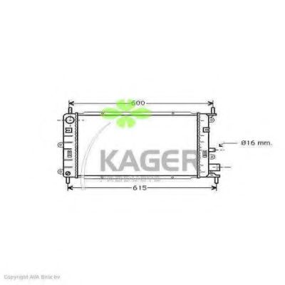 KAGER 310330 Радиатор охлаждения двигателя KAGER для FORD
