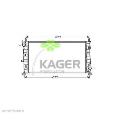 KAGER 310334 Радиатор охлаждения двигателя для FORD COUGAR