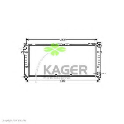 KAGER 310337 Радиатор охлаждения двигателя KAGER для FORD USA