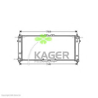 KAGER 310338 Радиатор охлаждения двигателя KAGER для FORD USA
