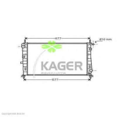 KAGER 310339 Радиатор охлаждения двигателя KAGER для FORD