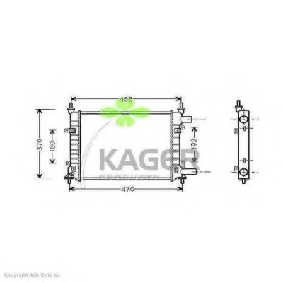 KAGER 310353 Радиатор охлаждения двигателя KAGER для FORD