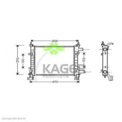 KAGER 310354 Радиатор охлаждения двигателя KAGER для FORD
