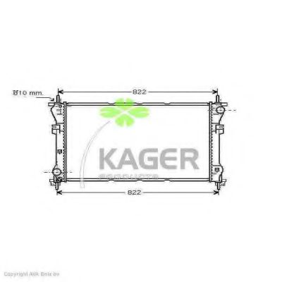 KAGER 310360 Радиатор охлаждения двигателя KAGER для FORD