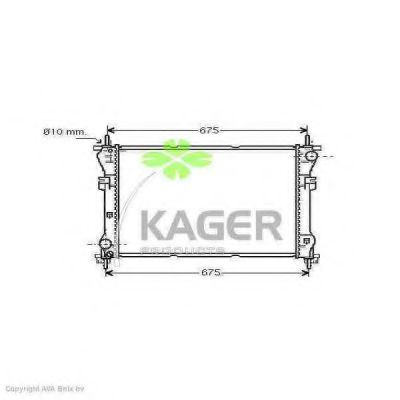 KAGER 310361 Радиатор охлаждения двигателя KAGER для FORD