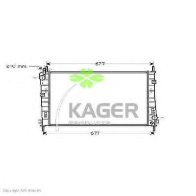 KAGER 310365 Радиатор охлаждения двигателя KAGER для FORD