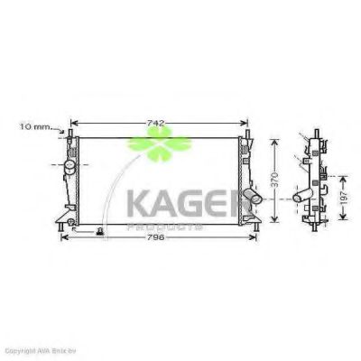 KAGER 310368 Радиатор охлаждения двигателя для MAZDA 5