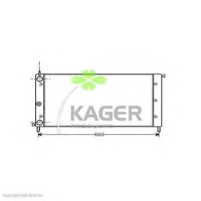 KAGER 310381 Радиатор охлаждения двигателя KAGER для FIAT