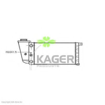 KAGER 310392 Радиатор охлаждения двигателя KAGER для FIAT