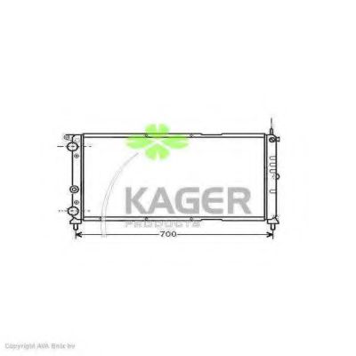 KAGER 310406 Радиатор охлаждения двигателя KAGER для FIAT