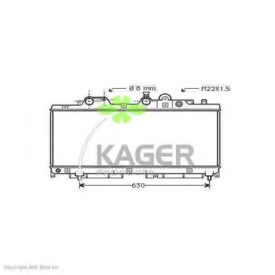 KAGER 310407 Радиатор охлаждения двигателя KAGER для FIAT