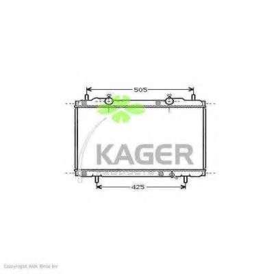 KAGER 310414 Радиатор охлаждения двигателя KAGER для FIAT