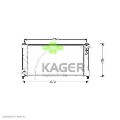 KAGER 310473 Радиатор охлаждения двигателя KAGER для ROVER