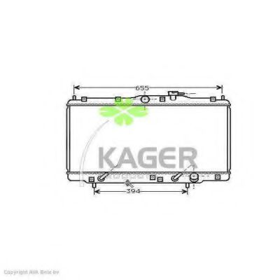 KAGER 310495 Радиатор охлаждения двигателя для HONDA ODYSSEY