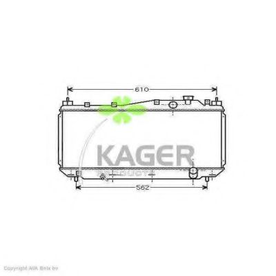 KAGER 310498 Радиатор охлаждения двигателя KAGER для HONDA