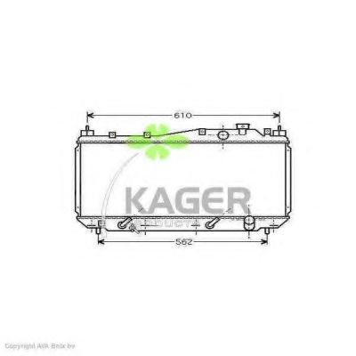 KAGER 310499 Радиатор охлаждения двигателя KAGER для HONDA
