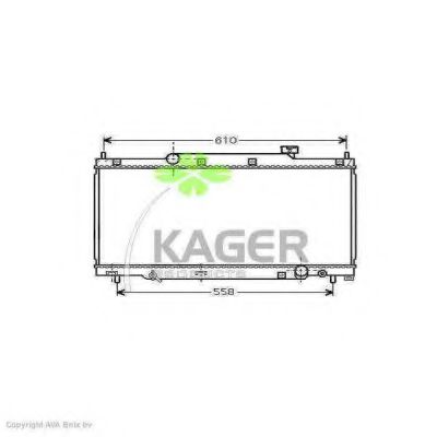 KAGER 310509 Радиатор охлаждения двигателя KAGER для HONDA