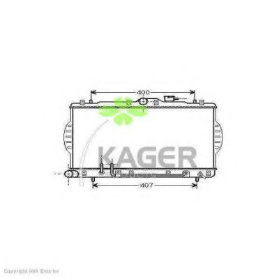 KAGER 310514 Радиатор охлаждения двигателя KAGER для HYUNDAI