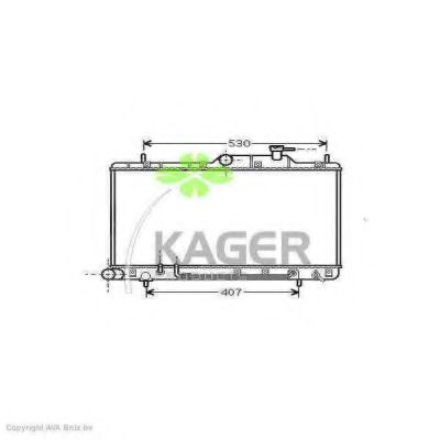 KAGER 310522 Радиатор охлаждения двигателя KAGER для HYUNDAI