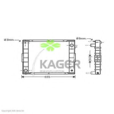 KAGER 310529 Радиатор охлаждения двигателя для IVECO