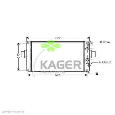 KAGER 310532 Радиатор охлаждения двигателя для IVECO