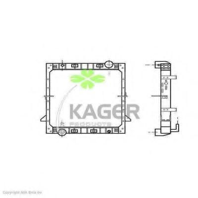 KAGER 310543 Радиатор охлаждения двигателя для IVECO