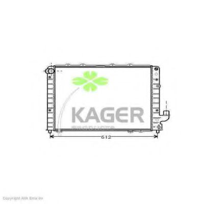 KAGER 310567 Радиатор охлаждения двигателя для LANCIA KAPPA