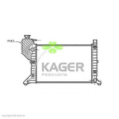 KAGER 310615 Радиатор охлаждения двигателя KAGER для MERCEDES-BENZ
