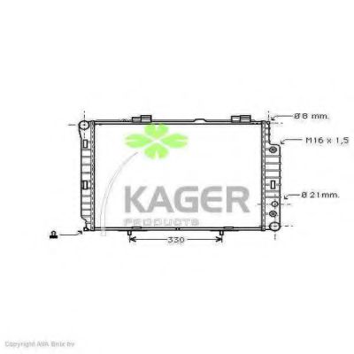 KAGER 310618 Радиатор охлаждения двигателя KAGER для MERCEDES-BENZ