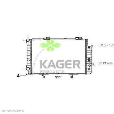 KAGER 310619 Радиатор охлаждения двигателя KAGER для MERCEDES-BENZ