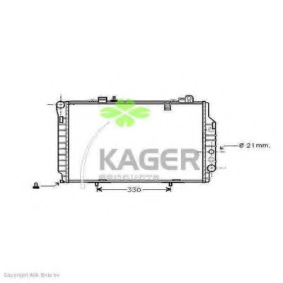 KAGER 310621 Радиатор охлаждения двигателя KAGER для MERCEDES-BENZ