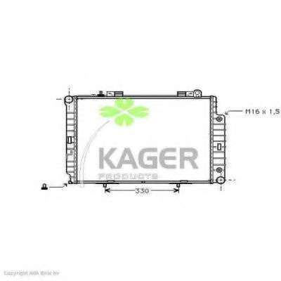 KAGER 310623 Радиатор охлаждения двигателя KAGER для MERCEDES-BENZ