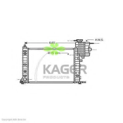 KAGER 310634 Радиатор охлаждения двигателя KAGER для MERCEDES-BENZ