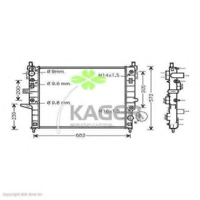KAGER 310635 Радиатор охлаждения двигателя KAGER для MERCEDES-BENZ