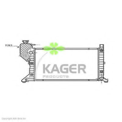 KAGER 310641 Радиатор охлаждения двигателя KAGER для MERCEDES-BENZ