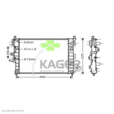KAGER 310642 Радиатор охлаждения двигателя KAGER для MERCEDES-BENZ