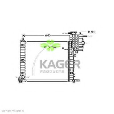 KAGER 310643 Радиатор охлаждения двигателя KAGER для MERCEDES-BENZ
