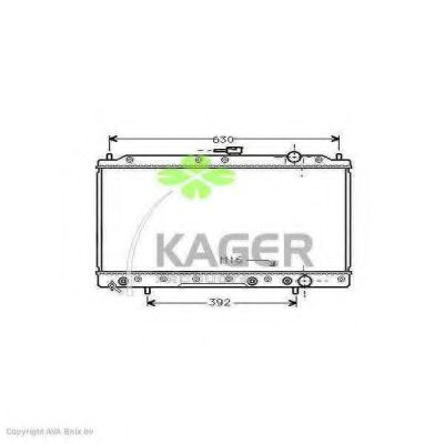 KAGER 310658 Радиатор охлаждения двигателя KAGER для MITSUBISHI