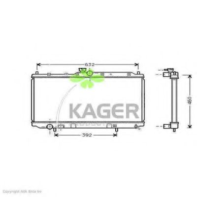 KAGER 310689 Радиатор охлаждения двигателя KAGER для MITSUBISHI
