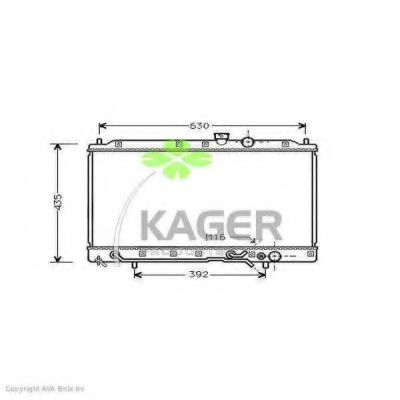 KAGER 310690 Радиатор охлаждения двигателя для PROTON