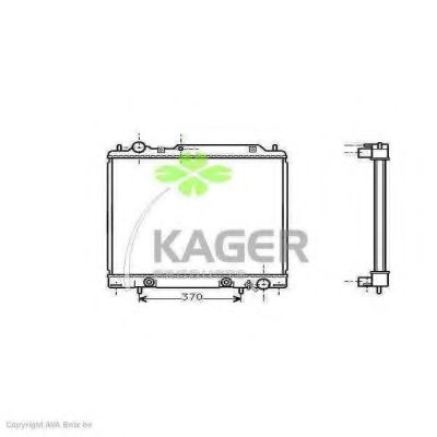 KAGER 310691 Радиатор охлаждения двигателя KAGER для CHEVROLET